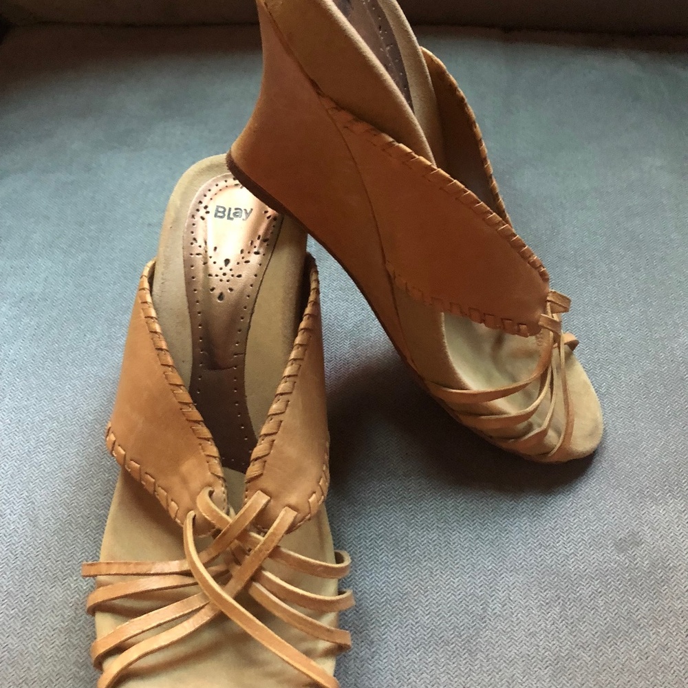 Sexy Strappy Boho Leather Wedges